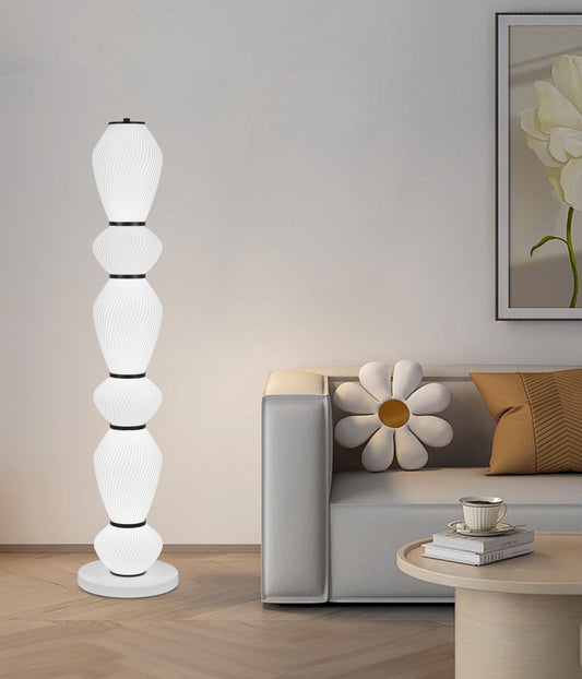 Lampadar LED cu telecomanda 82W Modern LP510/6BK 120Cm Negru Veioze & Lampadare Default Title Alessandro Design