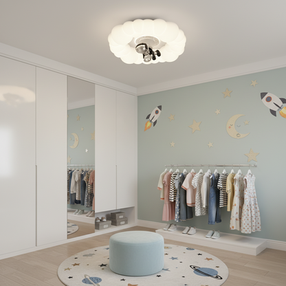 Lustra LED KOSMER cu telecomanda 75W, Diametru 50cm, lumina Rece/Calda/Neutra, Alb Lustre LED cu Telecomanda Default Title Alessandro Design
