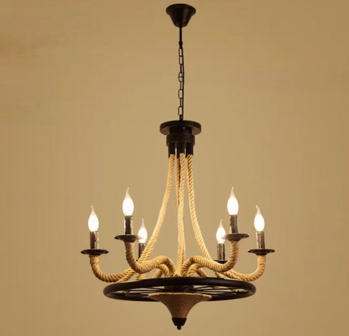 Lustra Suspendata Vintage, LV581/6BK, 6xG9 Maro, Metal si Sfoara Lustre Vintage Default Title Alessandro Design