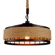 Lustra Vintage LV300/300BK, 1xE27, Rustic Barn, Sfoara si Metal, 30cm, Maro Lustre Vintage Default Title Alessandro Design