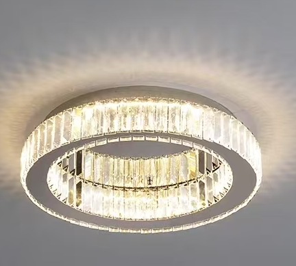 Lustra LED cu telecomanda si cristal VERTUS 18W, 30cm, Cerc, lumina Rece/Calda/Neutra, Dimabila, Crom Lustre LED cu Telecomanda Default Title Alessandro Design