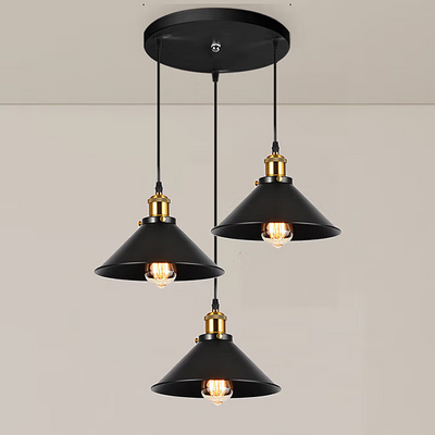 Suspended Chandelier, LV210/3R, 3*E27, Brown, Metal and Wire, Adjustable Height