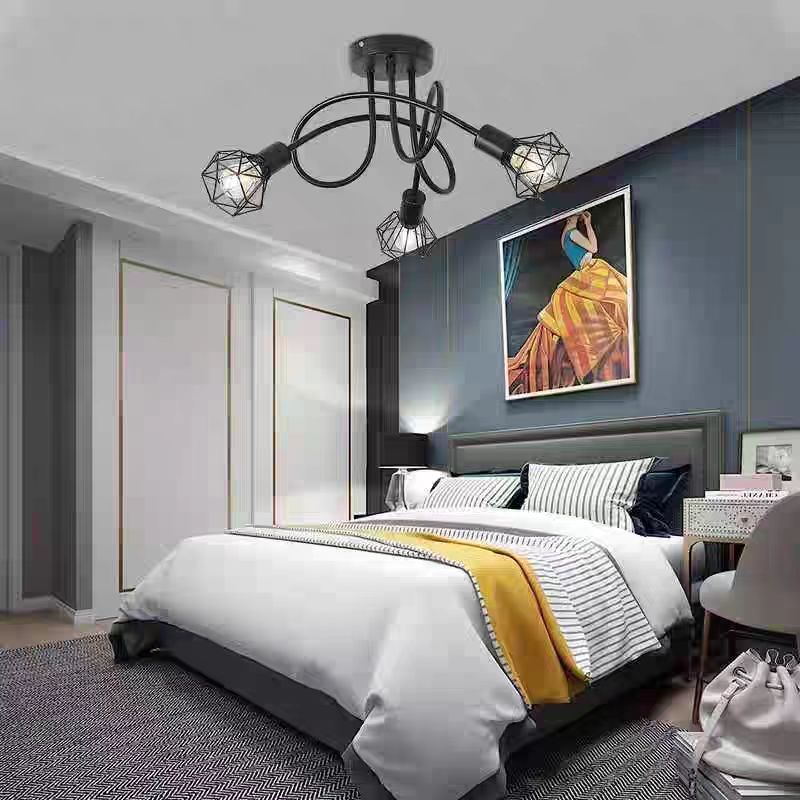 Shion Chandelier 3xE27, Black, Metal, Diameter 50cm Industrial Chandeliers Default Title Alessandro Design