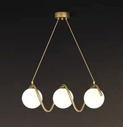 LOFT Haven Chandelier, 3x G9, White Gold, Metal, Adjustable Height, Modern Modern Chandeliers Default Title Alessandro Design