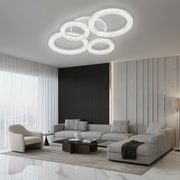 Linnea LED Chandelier with Remote Control, 74W, 3000K/4000K/6000K, Dimmable, White, Crystals LED Chandeliers with Remote Control Default Title Alessandro Design