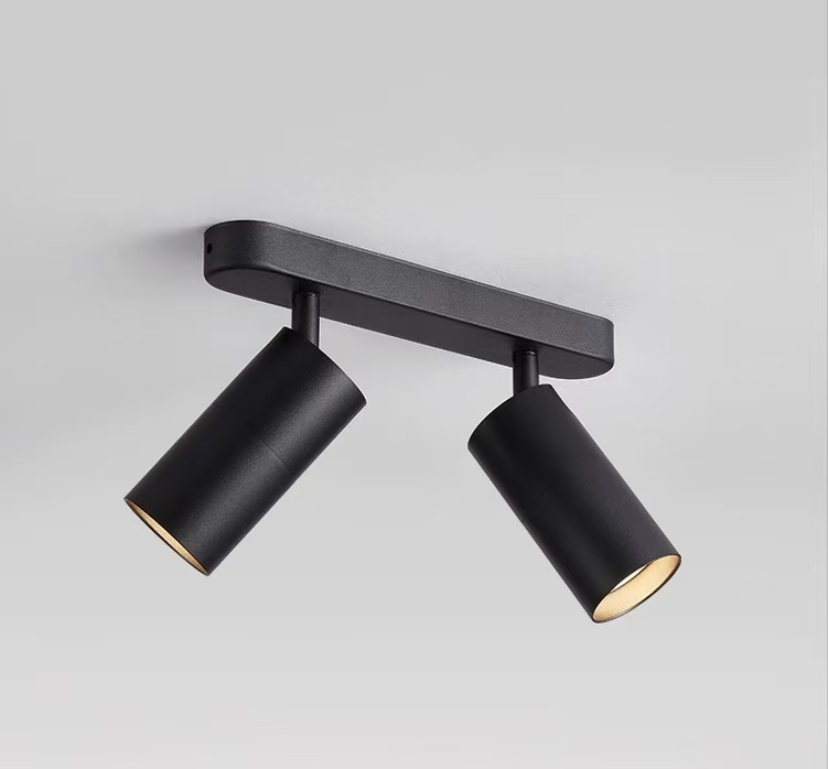 Joom Chandelier with Linear Projector 2XGU10 Black LED Chandelier Default Title Alessandro Design