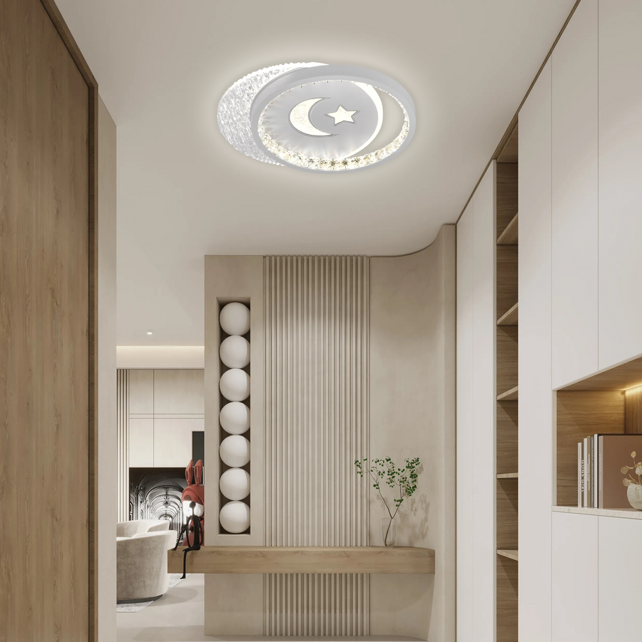 LED Chandelier PERU 34W, 2 Circles, Cold/Warm/Neutral light, White LED Chandeliers Default Title Alessandro Design