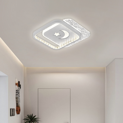 LED Chandelier PERU 38W, 2 Squares, Cold/Warm/Neutral light, White LED Chandeliers Default Title Alessandro Design