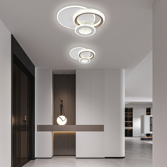 LED Chandelier NYXORA 44W, 3 Circles, Cold/Warm/Neutral light, White LED Chandeliers Default Title Alessandro Design