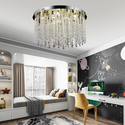 Crystal LED Chandelier LLC215/550WH Round, 29W, Cold/Warm/Neutral Light, Crystal, Gold