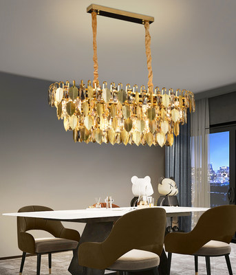 Crystal Chandelier VENARIA 12x E14, Diameter 80cm, Shiny Gold, Adjustable Height