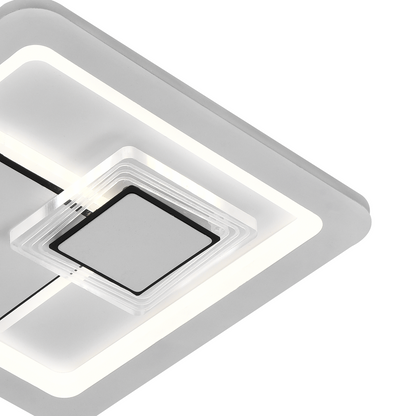LED Chandelier KEREN 33W, Square, Cold/Warm/Neutral light 3000K/4000K/6000K, White, Metal and Acrylic LED Chandeliers Default Title Alessandro Design