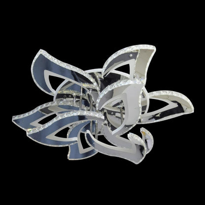 LED chandelier with remote control and crystal Alejandro 160W, 9 Flowers, Cold/Warm/Neutral light, Dimmable, Shiny Chrome LED chandelier with remote control Default Title Alessandro Design