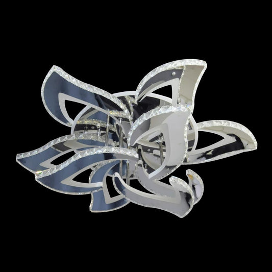 LED chandelier with remote control and crystal Alejandro 160W, 9 Flowers, Cold/Warm/Neutral light, Dimmable, Shiny Chrome LED chandelier with remote control Default Title Alessandro Design