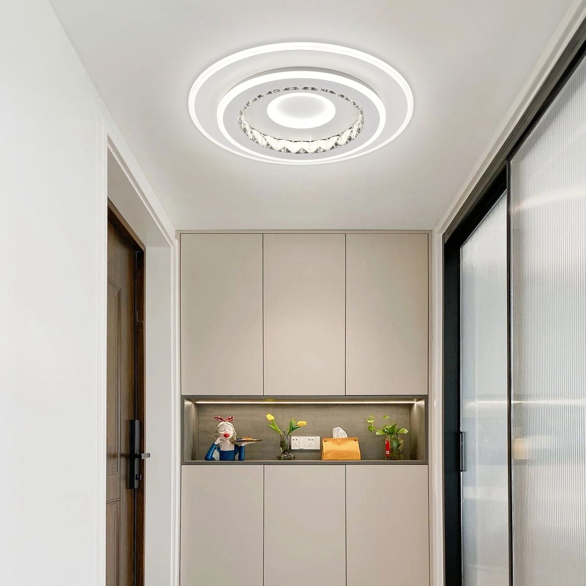LED Chandelier DOLIANA 70W, Diameter 50cm, Cold/Warm/Neutral light, White LED Chandeliers Default Title Alessandro Design