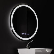 Round LED Mirror, Diameter 50cm, Celeste MotionGlow Marcello, De-fogging System, Clock & Thermometer, Dimmable, Warm Neutral Cold Light 3000K/4000K/6000K Marcello Mirrors Default Title Alessandro Design