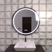 LED Round Mirror 60cm, Lucea Touch, Demist System, Dimmable Bathroom Mirror with LED and Demist Default Title Alessandro Design
