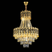Crystal Chandelier 10XE14 Nardo Gold Black, 60 cm diameter, 75 cm height Crystal Chandeliers Default Title Alessandro Design