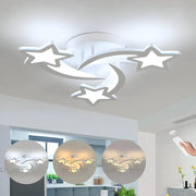 LED chandelier with remote control IPOMOEA 51W, 3 Stars, Cold/Warm/Neutral light, Dimmable, White LED chandelier with remote control Default Title Alessandro Design