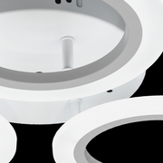 LARGE 27W LED chandelier, 3 Circles, Neutral light, White