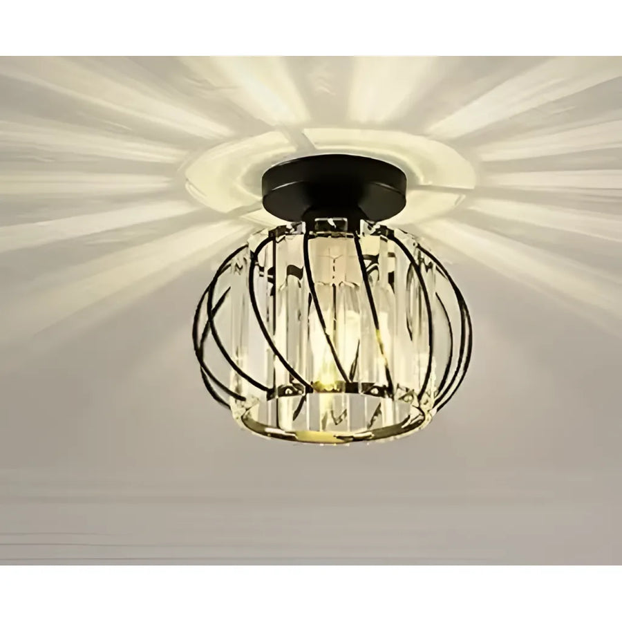 Monica Chandelier, 1 X E27, Ø 16 cm, Black, Metal / Glass Classic Chandeliers Default Title Alessandro Design