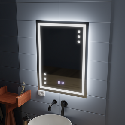 Mirror LED Touch Infima Demist System 60X80cm Mirrors Korman E Default Title Alessandro Design