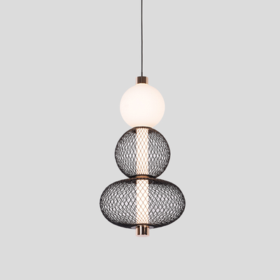 Suspended LED Chandelier LM550/3BK, 12W, Light 3000/4000/6000K, Black