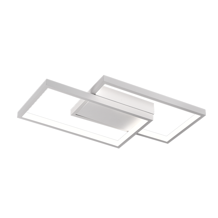 LED chandelier with remote control LANDYN 37W, 2 Squares, Cold/Warm/Neutral light, Dimmable, White LED chandelier with remote control Default Title Alessandro Design