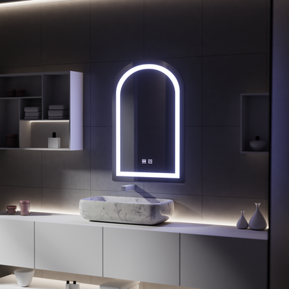 Touch LED mirror with defogging function, 80x50cm Mirrors Korman E Default Title Alessandro Design