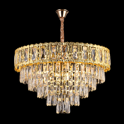 Candelabru Cristal BELVEDERE Magno 8xE14, Diametru 60cm, Auriu Lucios, Inaltime Reglabila Candelabre Cristal Default Title Alessandro Design