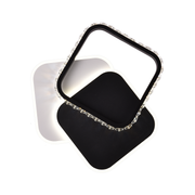 Crystal LED chandelier PRISMIQ 39W, 3 Squares, Cold/Warm/Neutral light, Black LED Chandeliers Default Title Alessandro Design