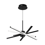 Lustra LED cu Telecomanda LT176/5BK, 69W, 5 Elemente, Lumina Rece/Clada/Neutra, Dimabila, Negru, Inaltime Reglabila Lustre LED cu Telecomanda Default Title Alessandro Design
