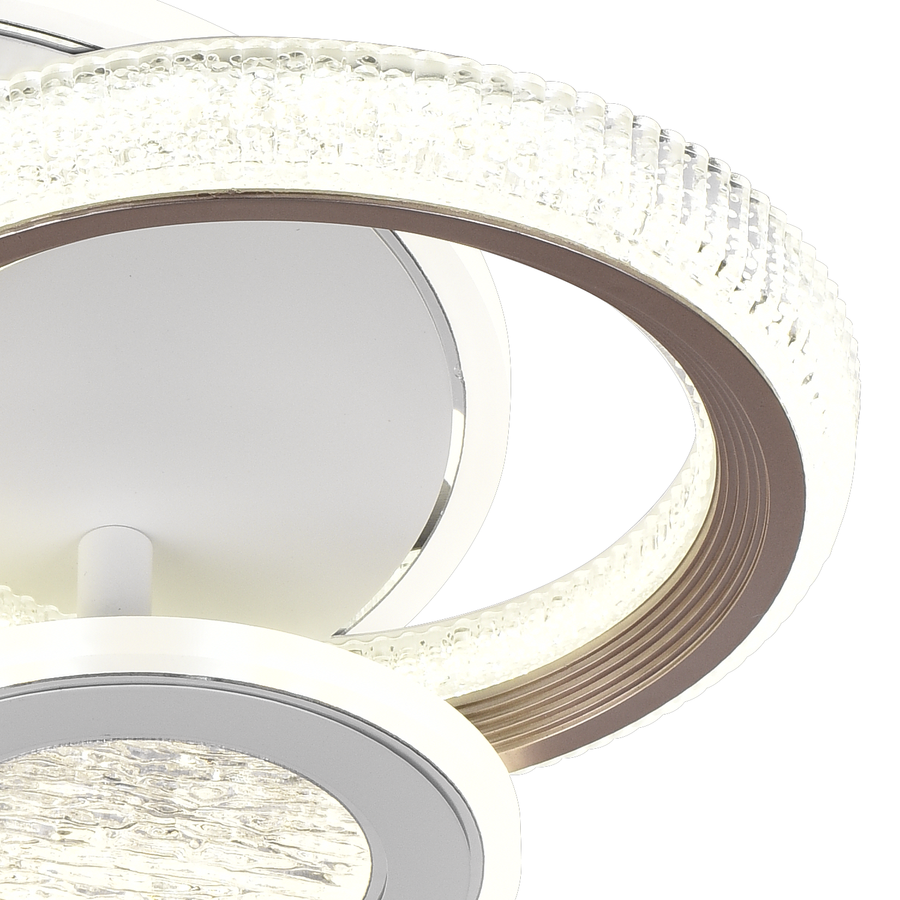 LED Chandelier NYXORA 44W, 3 Circles, Cold/Warm/Neutral light, White LED Chandeliers Default Title Alessandro Design