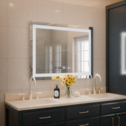 Rectangular LED Mirror, 80x60cm, Verite MotionGlow Marcello, De-fogging System, Clock & Thermometer, Dimable Mirrors Marcello Default Title Alessandro Design