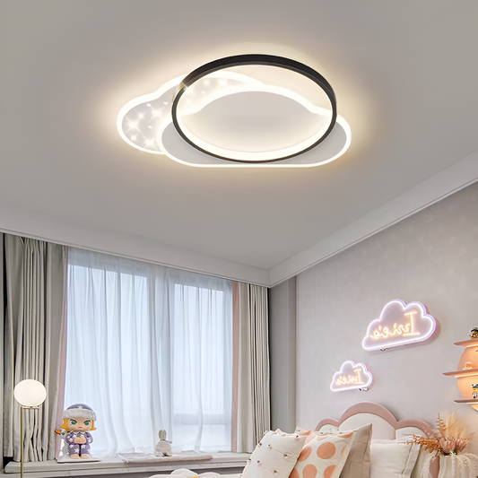 LED chandelier with remote control NUVIA 71W, Cloud, Cold/Warm/Neutral light, Dimmable, Black LED chandeliers with remote control Default Title Alessandro Design