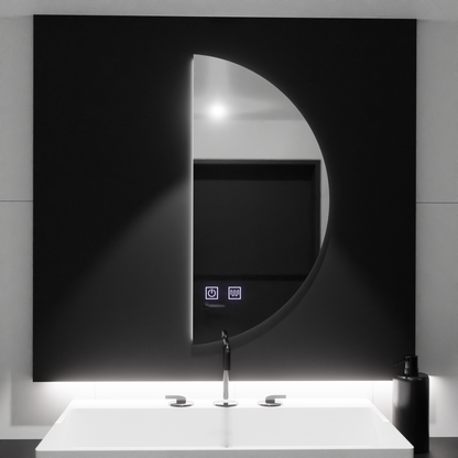Oglinda LED Semiluna FELHOLD, 220x110cm, Sistem Touch, Lumina Rece 6000K, Dimabila