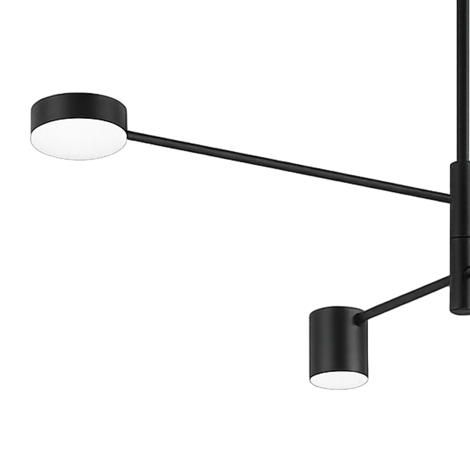 GALIOS LED Chandelier 48W, 4 Elements, Cold/Warm/Neutral light, Black Modern Chandeliers Default Title Alessandro Design