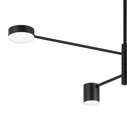 GALIOS LED Chandelier 48W, 4 Elements, Cold/Warm/Neutral light, Black Modern Chandeliers Default Title Alessandro Design