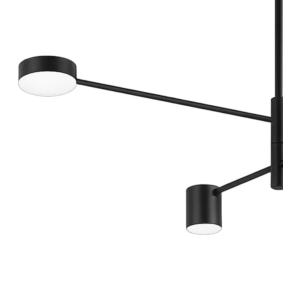 GALIOS LED Chandelier 48W, 4 Elements, Cold/Warm/Neutral light, Black Modern Chandeliers Default Title Alessandro Design