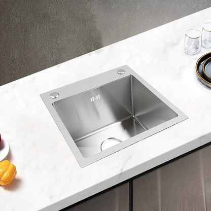 Stainless Steel Kitchen Sink 60x45x21 cm, Brushed Stainless Steel Default Title Alessandro Design