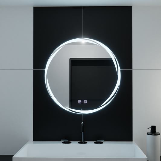LED Round Mirror 60cm, Spirallus Touch, Demister System, Dimmable Mirrors Korman E Default Title Alessandro Design