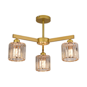 Lustra Clasica Moderna LC110/3GD cu Cristal, 3x E27, Auriu, Metal si Cristal Lustre Clasice Default Title Alessandro Design