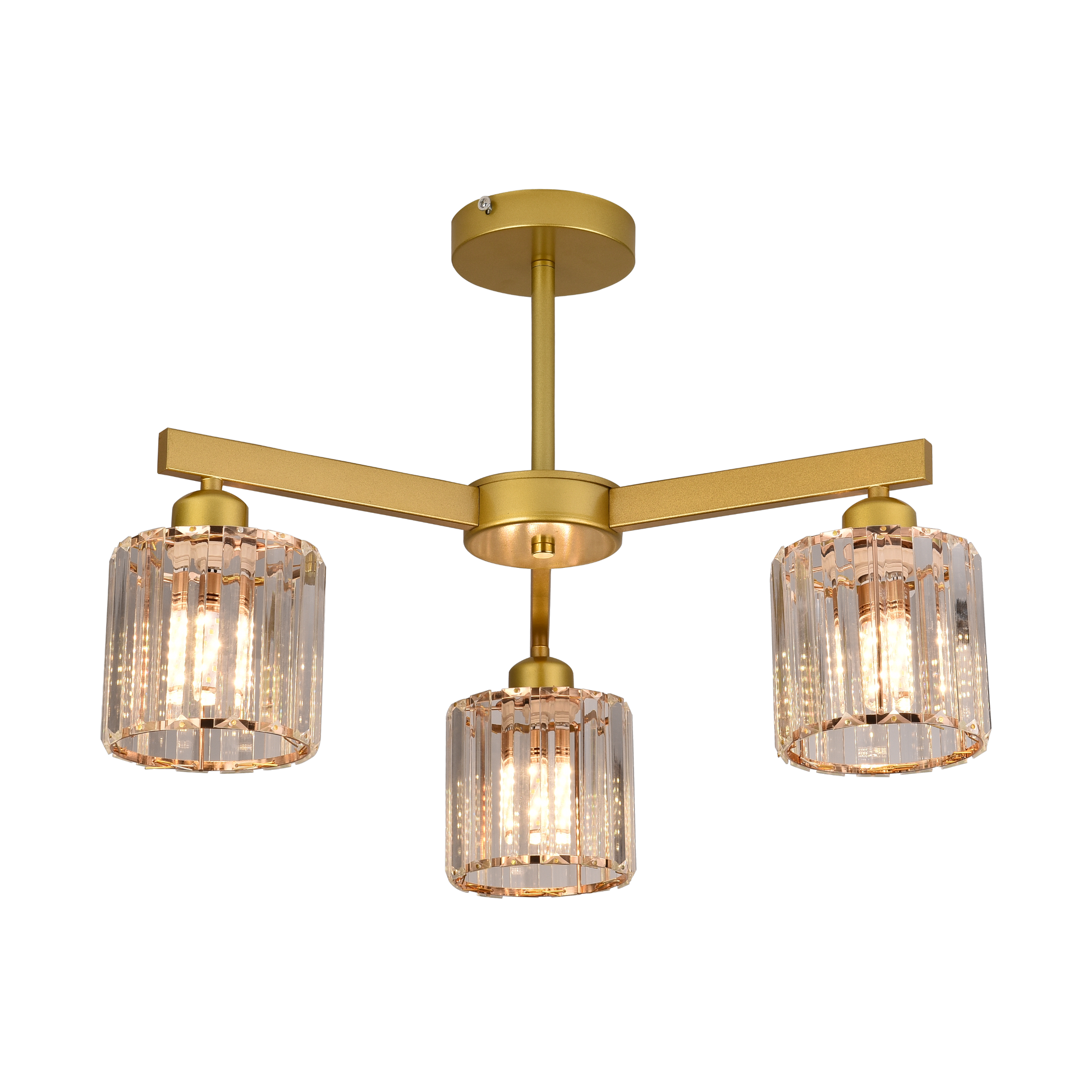 Lustra Clasica Moderna LC110/3GD cu Cristal, 3x E27, Auriu, Metal si Cristal Lustre Clasice Default Title Alessandro Design