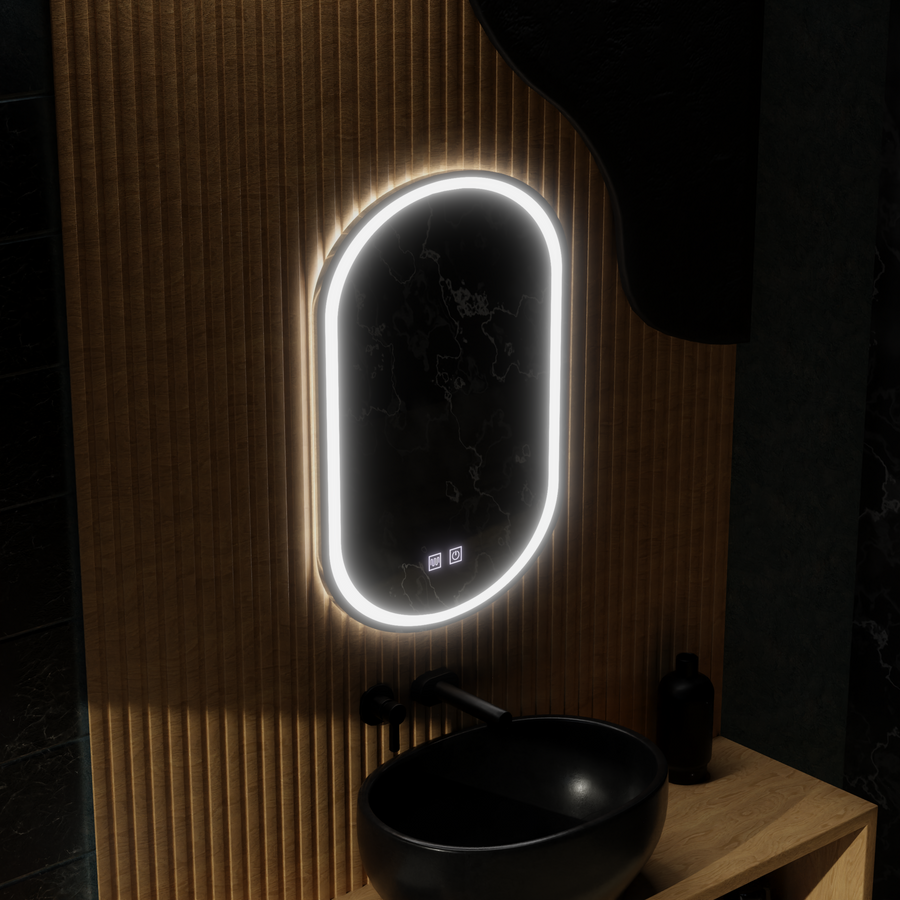 Oglinda LED Ovala, 45x65cm, Velara Touch, Sistem Dezaburire, Dimabila Oglinzi Korman E Default Title Alessandro Design