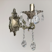 SANSSOUCI Picollo Crystal Wall Lamp, 1xE14, Antique Brass Indoor Wall Lamps Default Title Alessandro Design