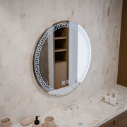 LED Round Mirror, 80cm, Orhina Touch, Demister System, Dimmable, E40S/80X80