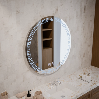 LED Round Mirror, 80cm, Orhina Touch, Demister System, Dimmable, E40S/80X80