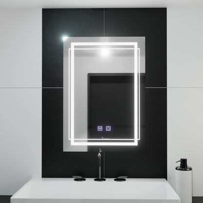 Rectangular LED mirror, 60x80cm, KOVEN Touch, Demister System, Dimmable Mirrors Korman E Default Title Alessandro Design