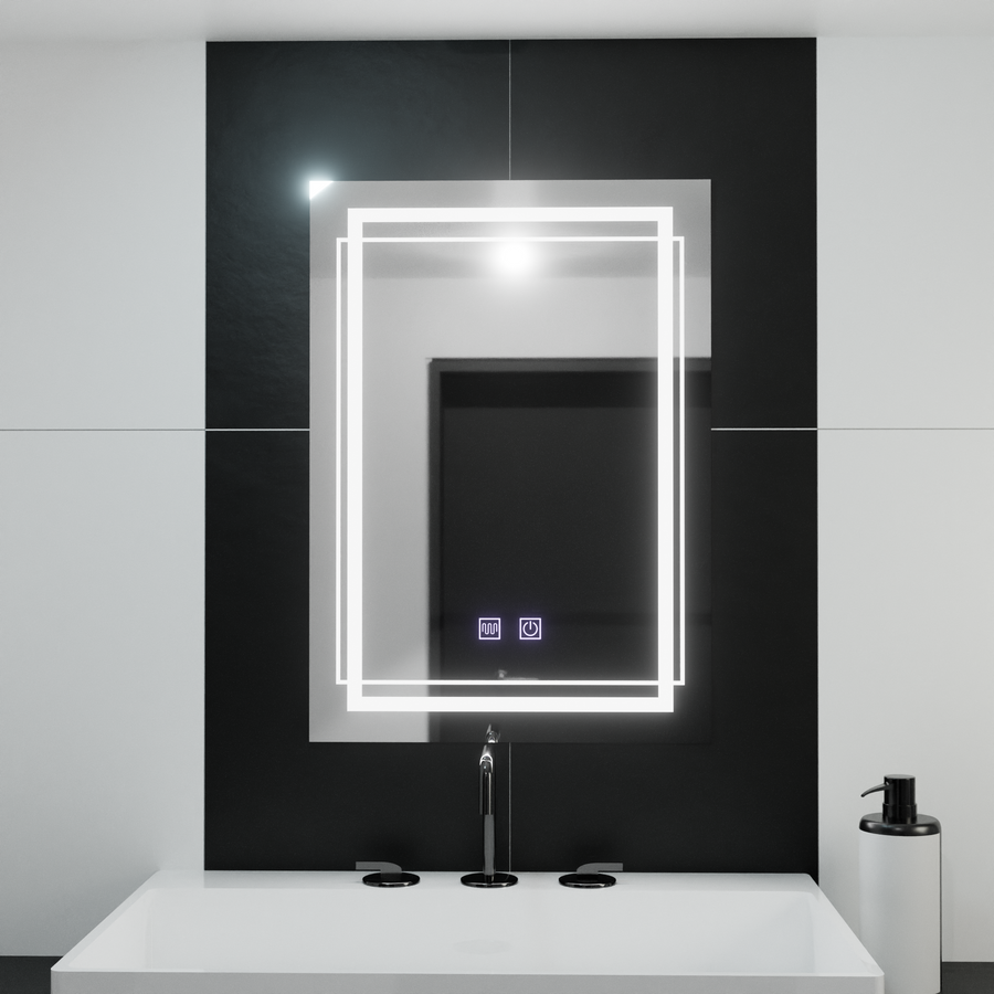 Rectangular LED mirror, 60x80cm, KOVEN Touch, Demister System, Dimmable Mirrors Korman E Default Title Alessandro Design