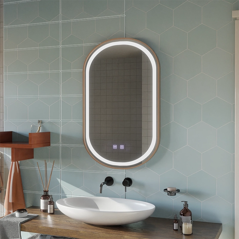 Mirror LED Touch Impora Demist System 50x80 cm Rose Gold Frame